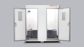 Double portable toilet 300L