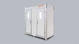 Double portable toilet ceramic