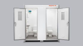 Double portable toilet ceramic