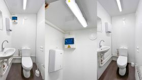 Double portable toilet ceramic