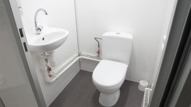 Double portable toilet ceramic
