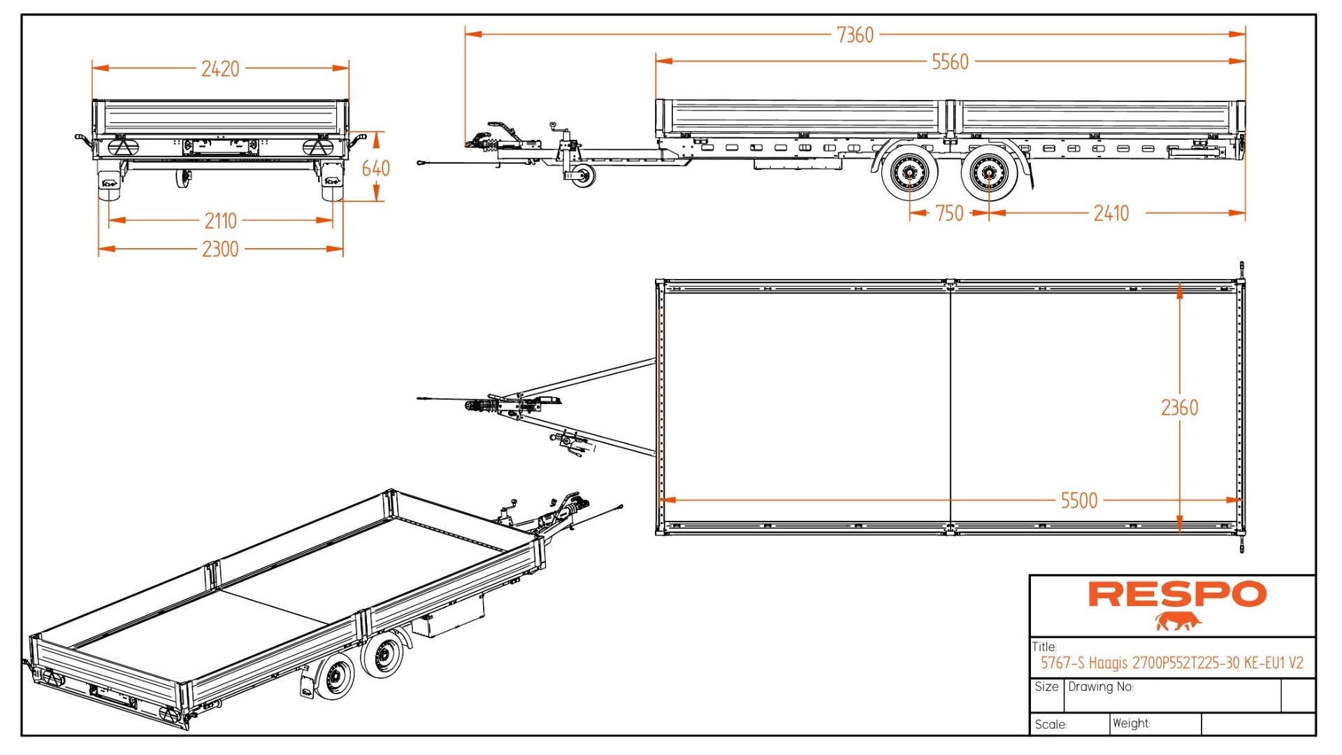 2700P552T255 Platform (su priedais)